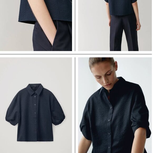 COS Cotton Puff Sleeve Shirt - Picture 2 of 7